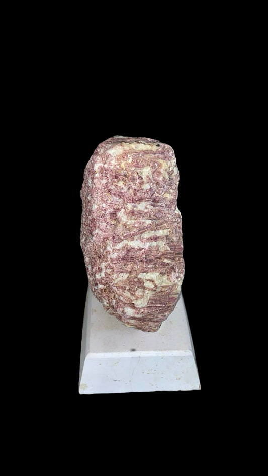 TOURMALINE ROSE BRUT AVEC SUPPORT EN BOIS 1,64 KG