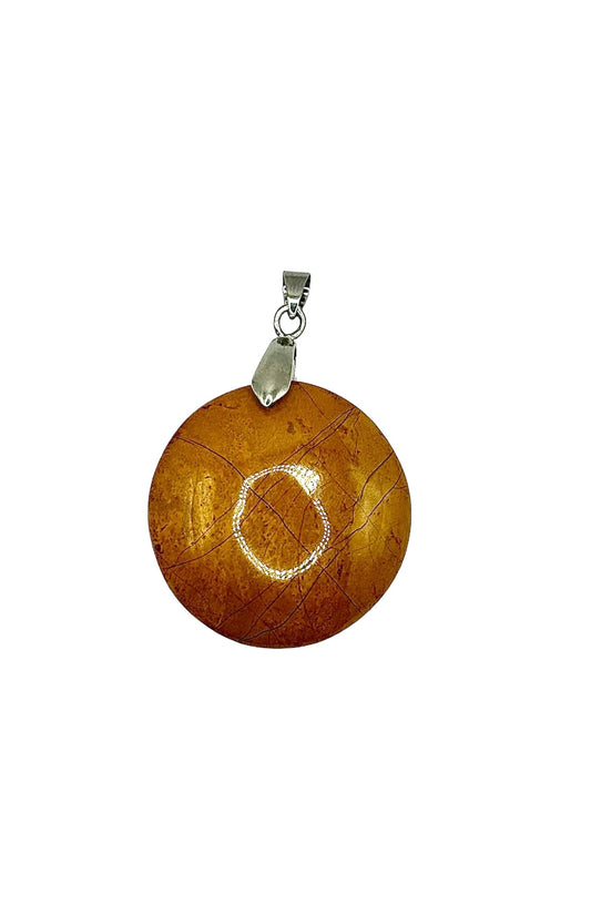 PENDENTIF JASPE JAUNE (la pièce)