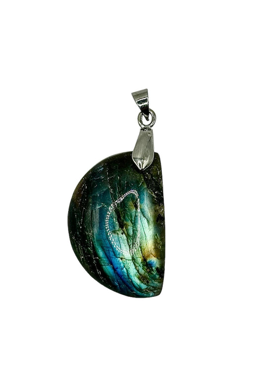 PENDENTIF MADAGASCAR LABRADORITE qualité EXTRA (la pièce)