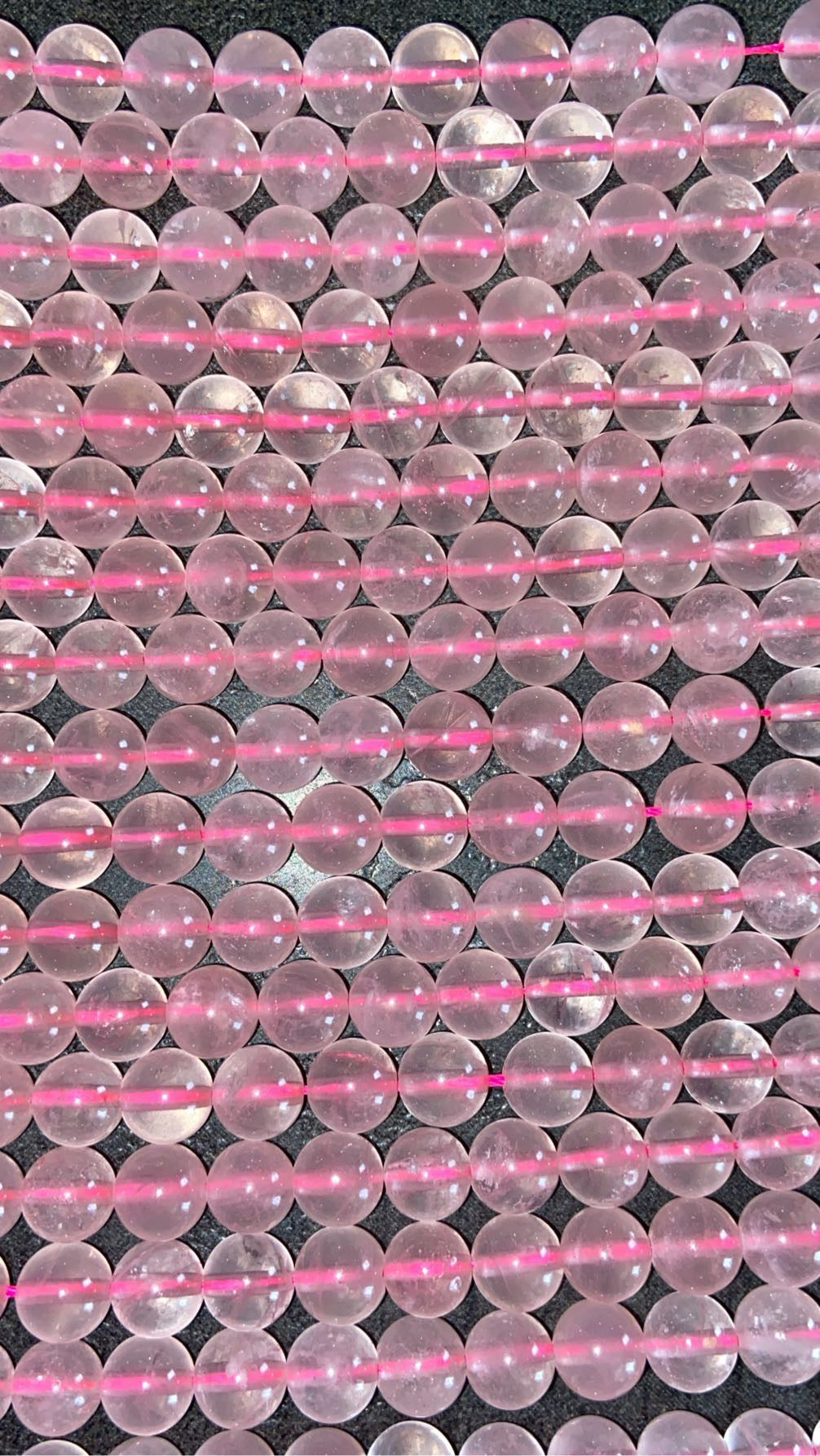 FIL DE PERLE QUARTZ ROSE - 8mm