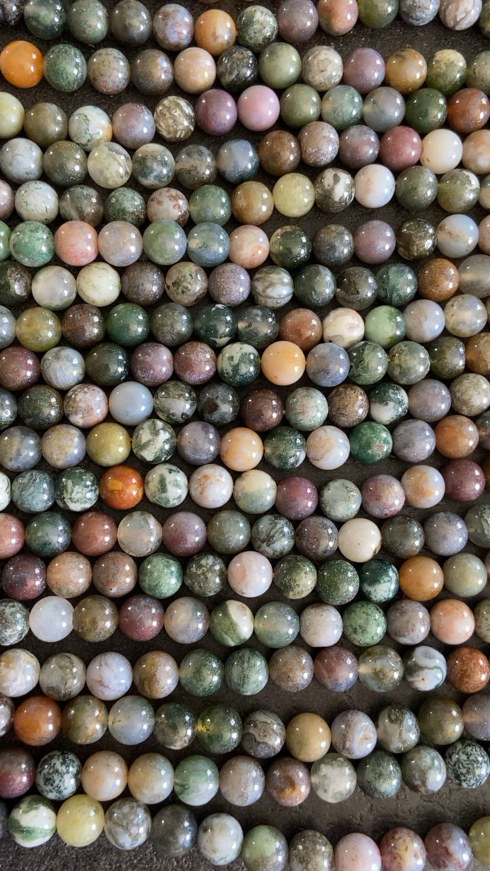 FIL DE PERLE AGATE INDIENNE - 8mm