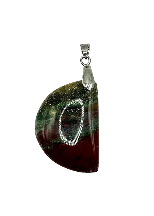 PENDENTIF JASPE POLYCHROME (la pièce)
