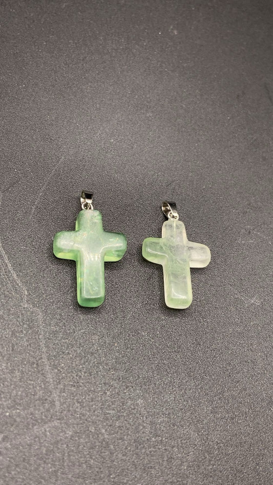 PENDENTIF CROIX FLUORINE
