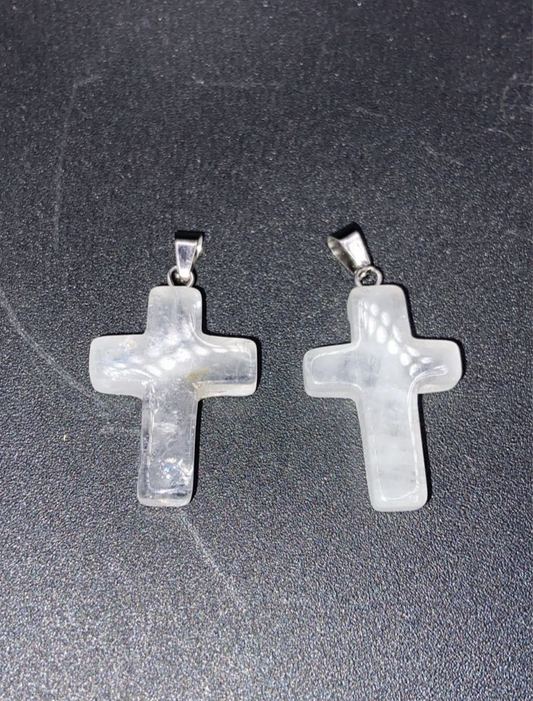 PENDENTIF CROIX CRISTAL DE ROCHE
