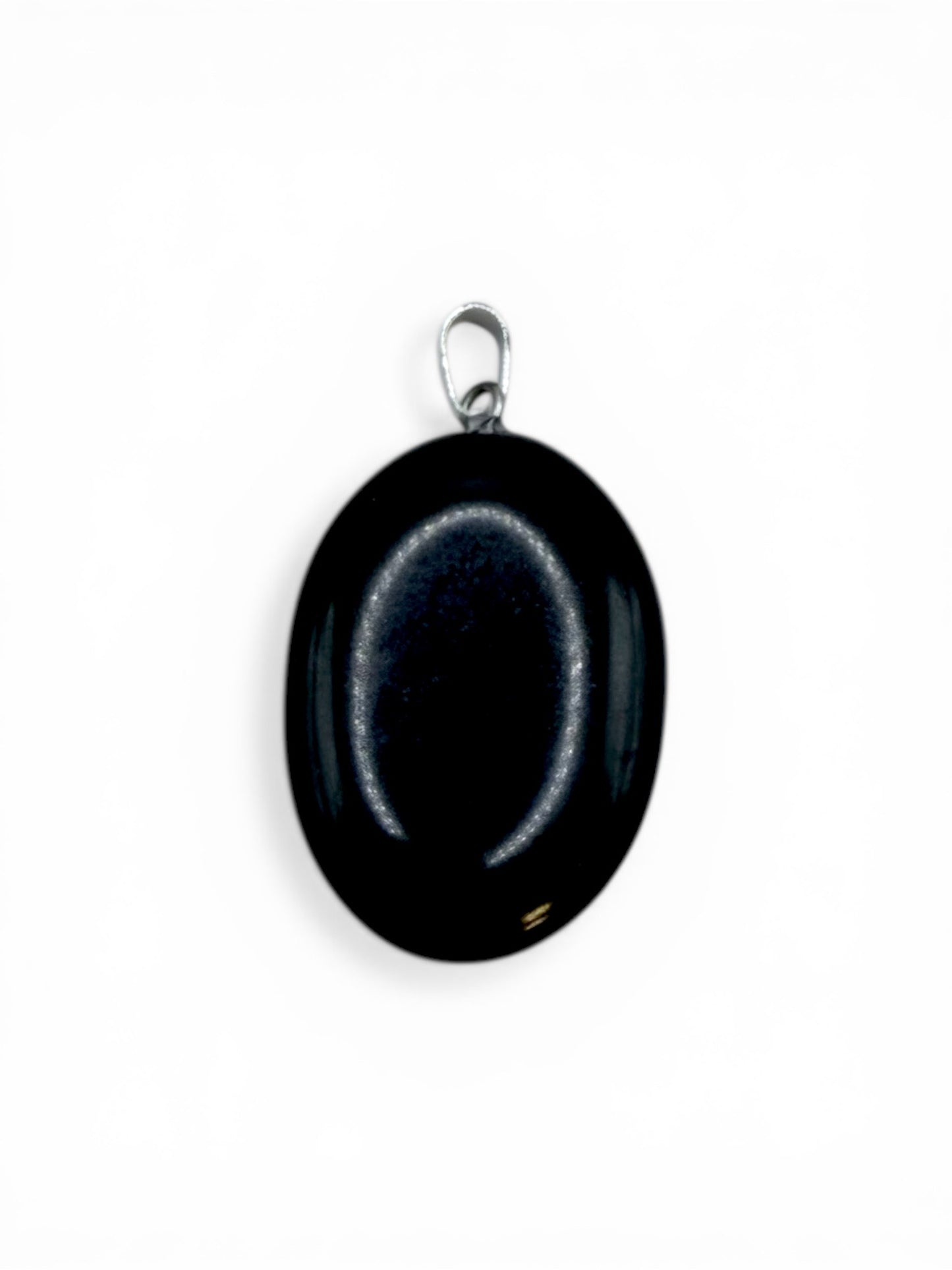 PENDENTIF GALET PLAT - ONYX