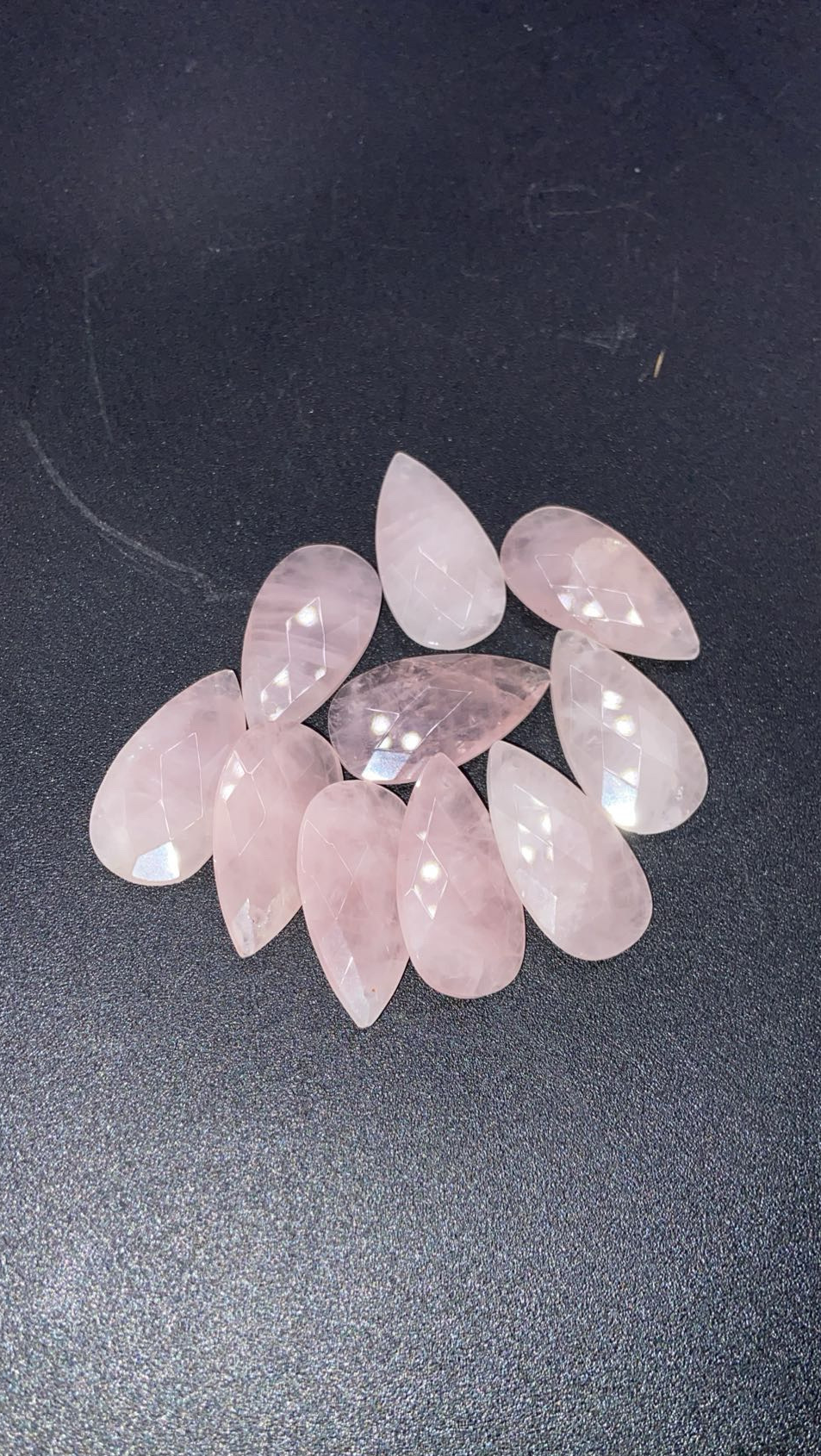PENDENTIF FACETTÉ QUARTZ ROSE
