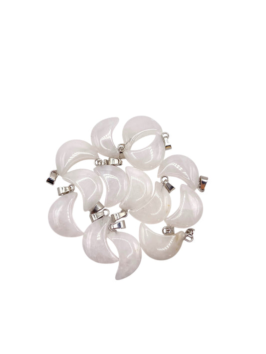 PENDENTIF DEMI LUNE - CRISTAL DE ROCHE