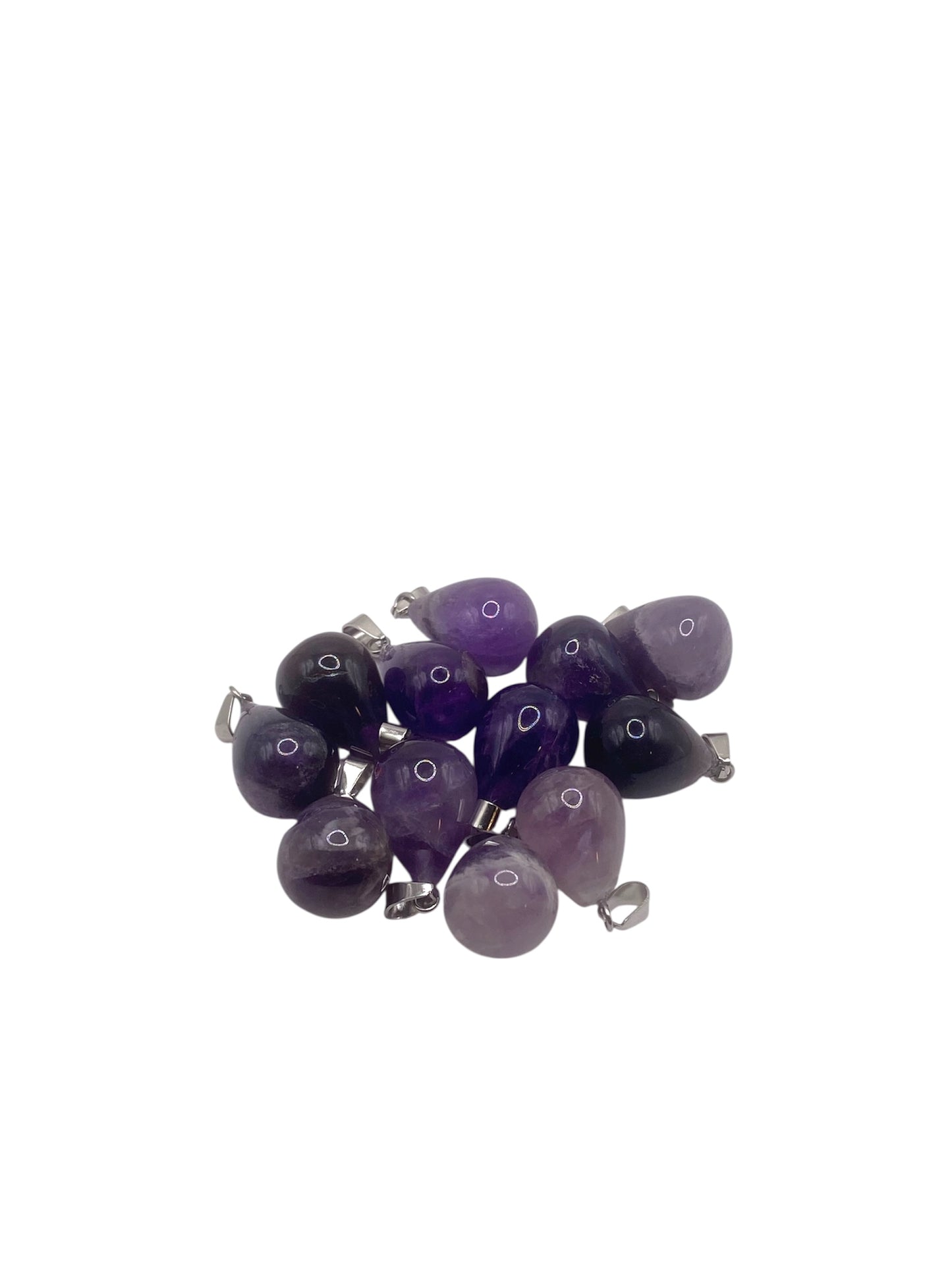 PENDENTIF GOUTTE 3D - AMÉTHYSTE