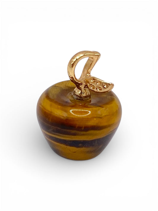 PENDENTIF POMME - OEIL DE TIGRE