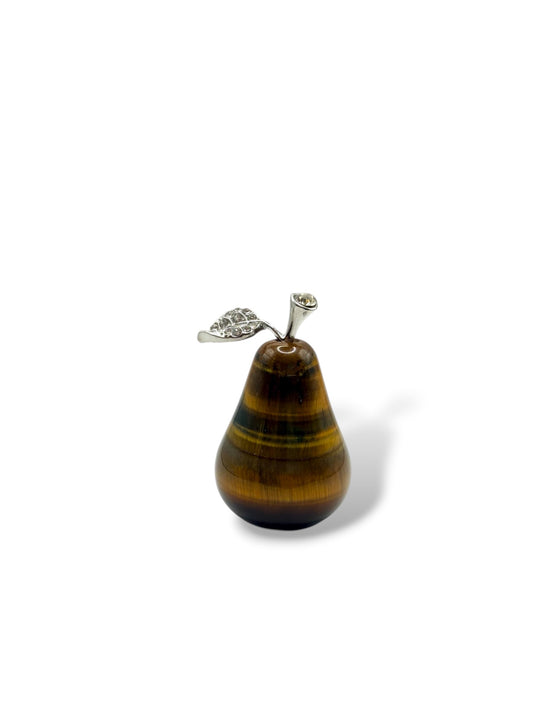 POIRE DECORATIVE 4.5CM - OEIL DE TIGRE