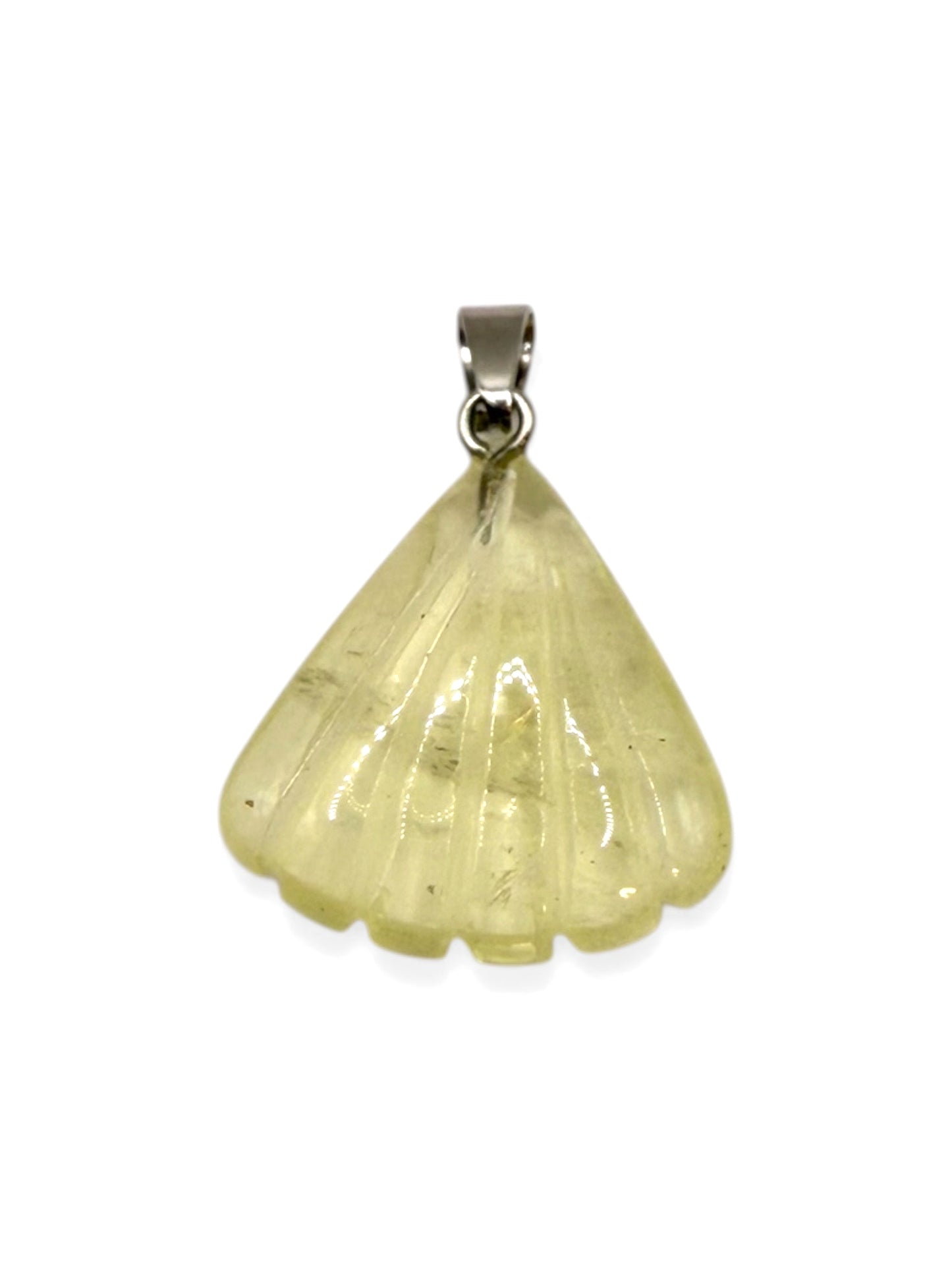 PENDENTIF COQUILLAGE - CITRINE NATURELLE