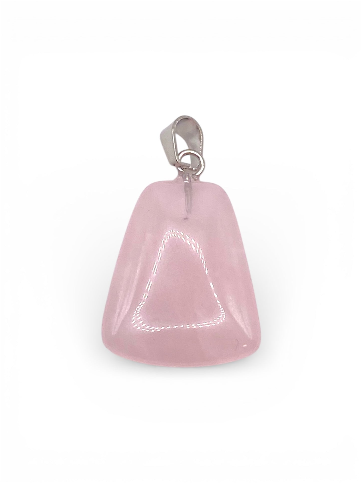PENDENTIF TRAPÈZE - QUARTZ ROSE