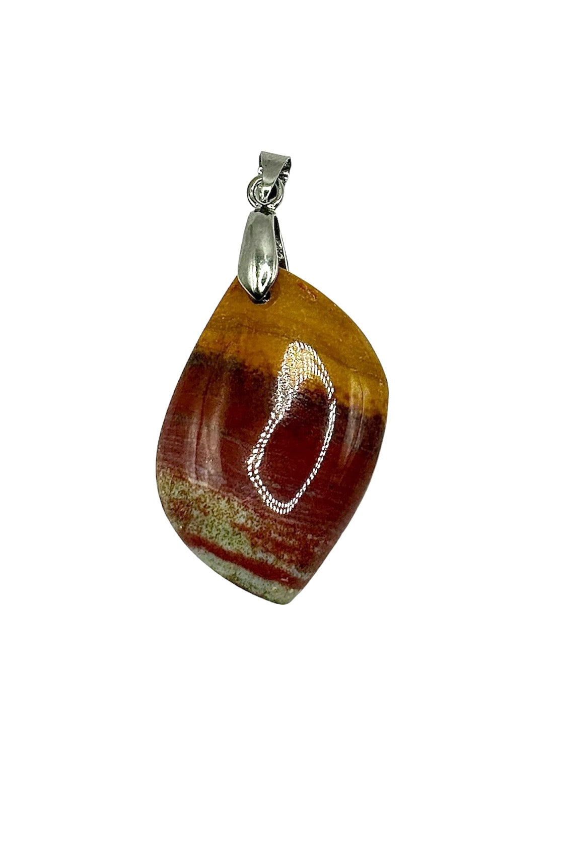 PENDENTIF JASPE POLYCHROME  (la pièce)
