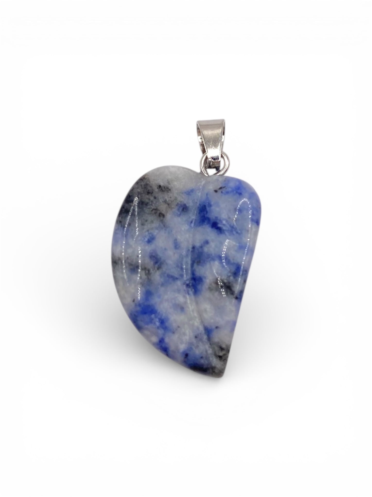 PENDENTIF FEUILLE - SODALITE