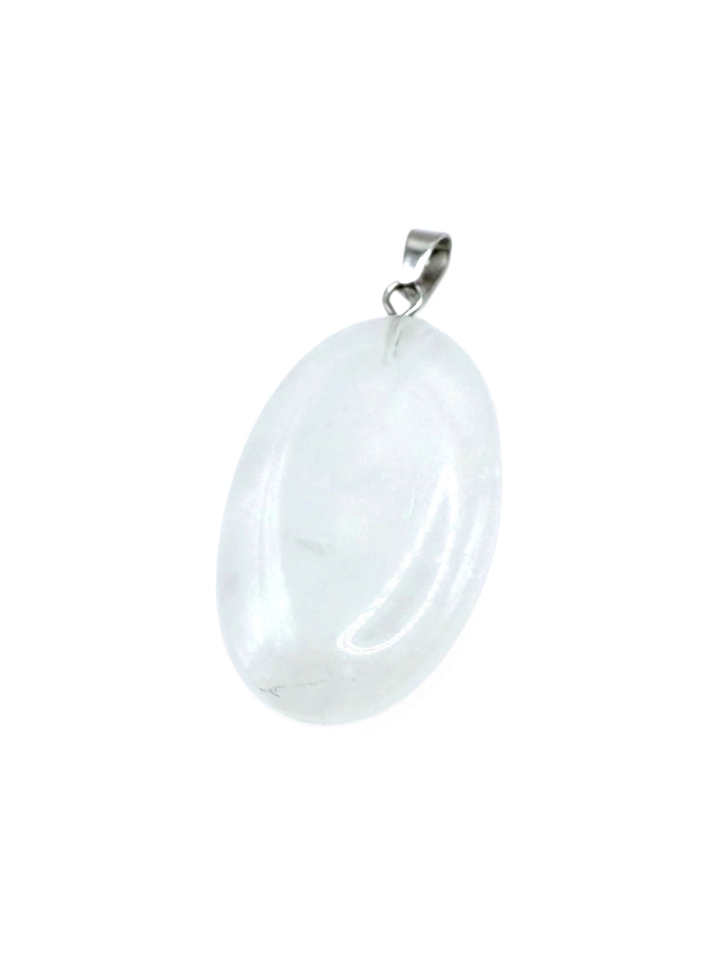 PENDENTIF GALET PLAT - CRISTAL DE ROCHE