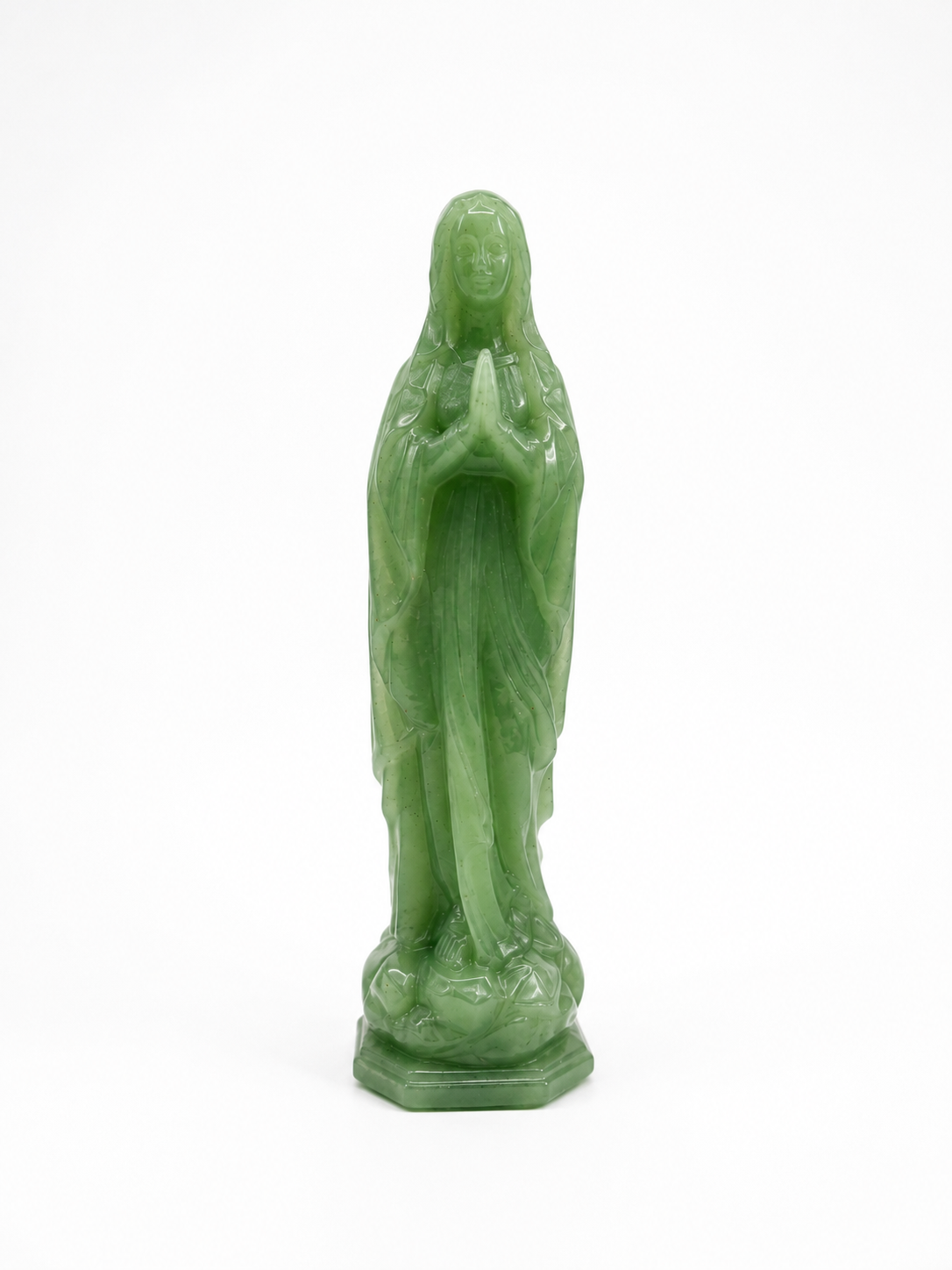 Statut Vierge Marie en prière - Aventurine