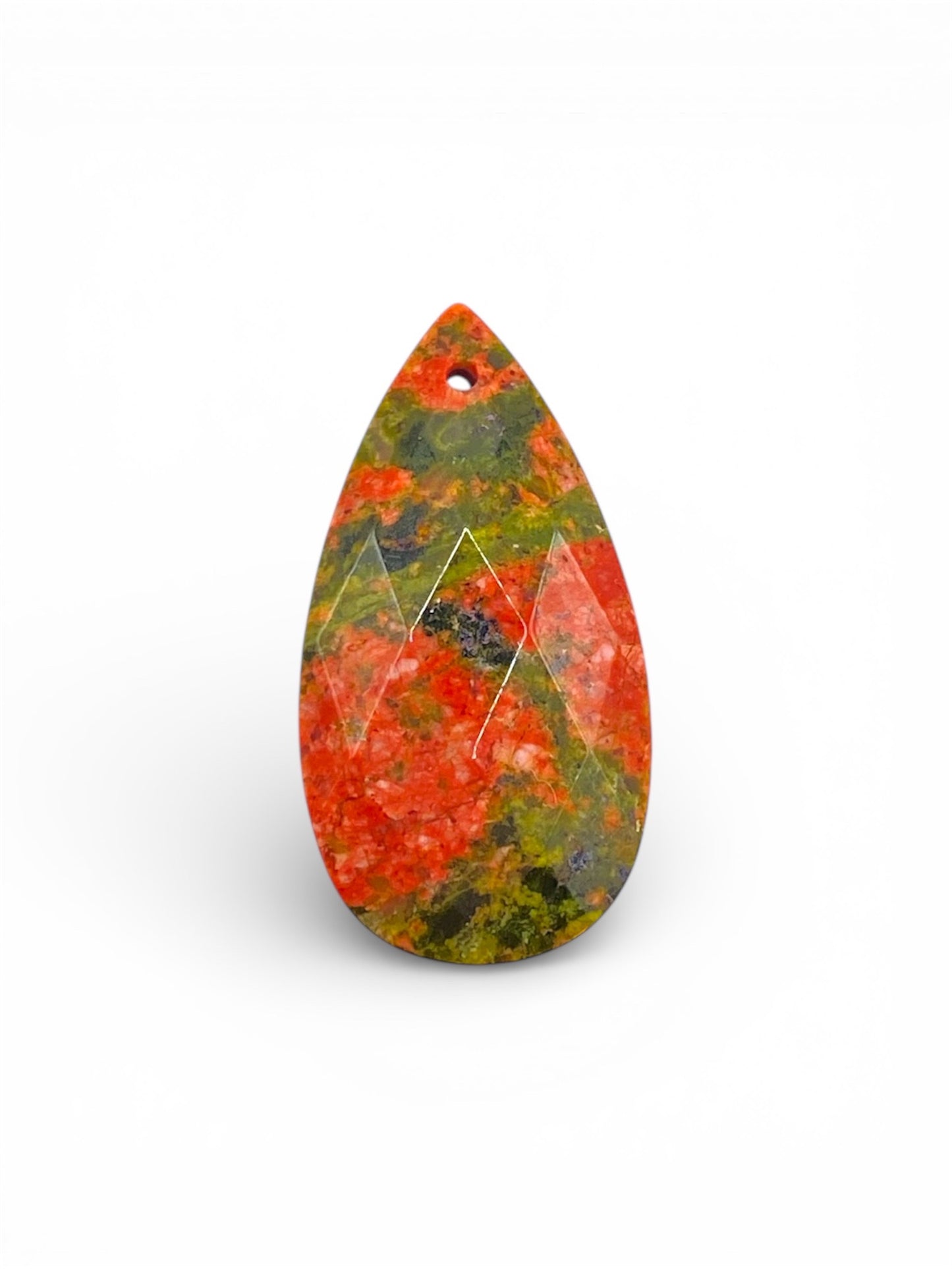 PENDENTIF FACETTÉ - UNAKITE