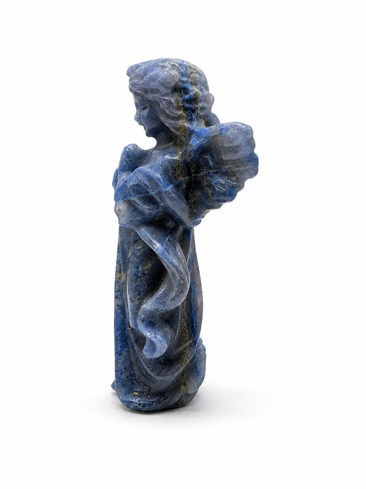 Statut Ange gardien - Lapis lazuli surteinté