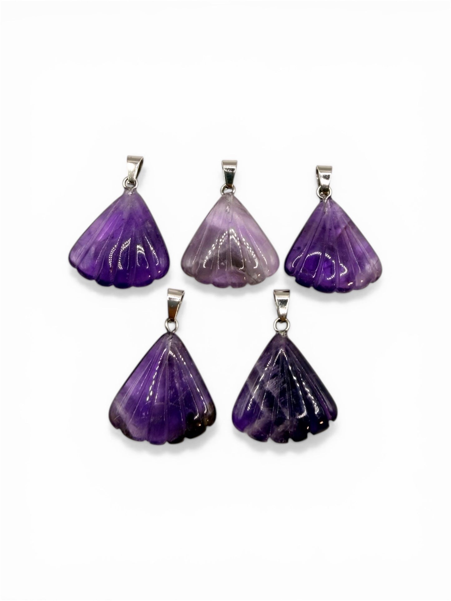 PENDENTIF COQUILLAGE - AMETHYSTE