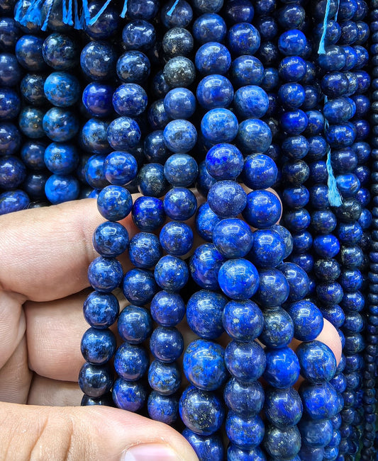 FIL DE PERLE LAPIS LAZULI qualité SUPER EXTRA - 8mm