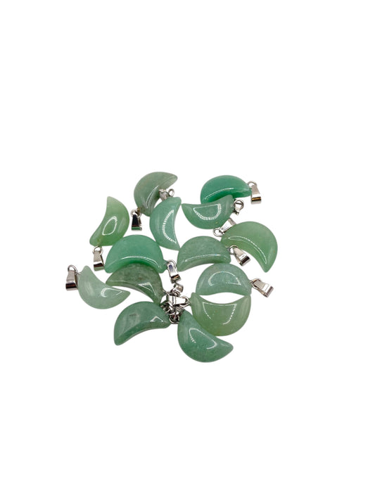 PENDENTIF DEMI LUNE - AVENTURINE