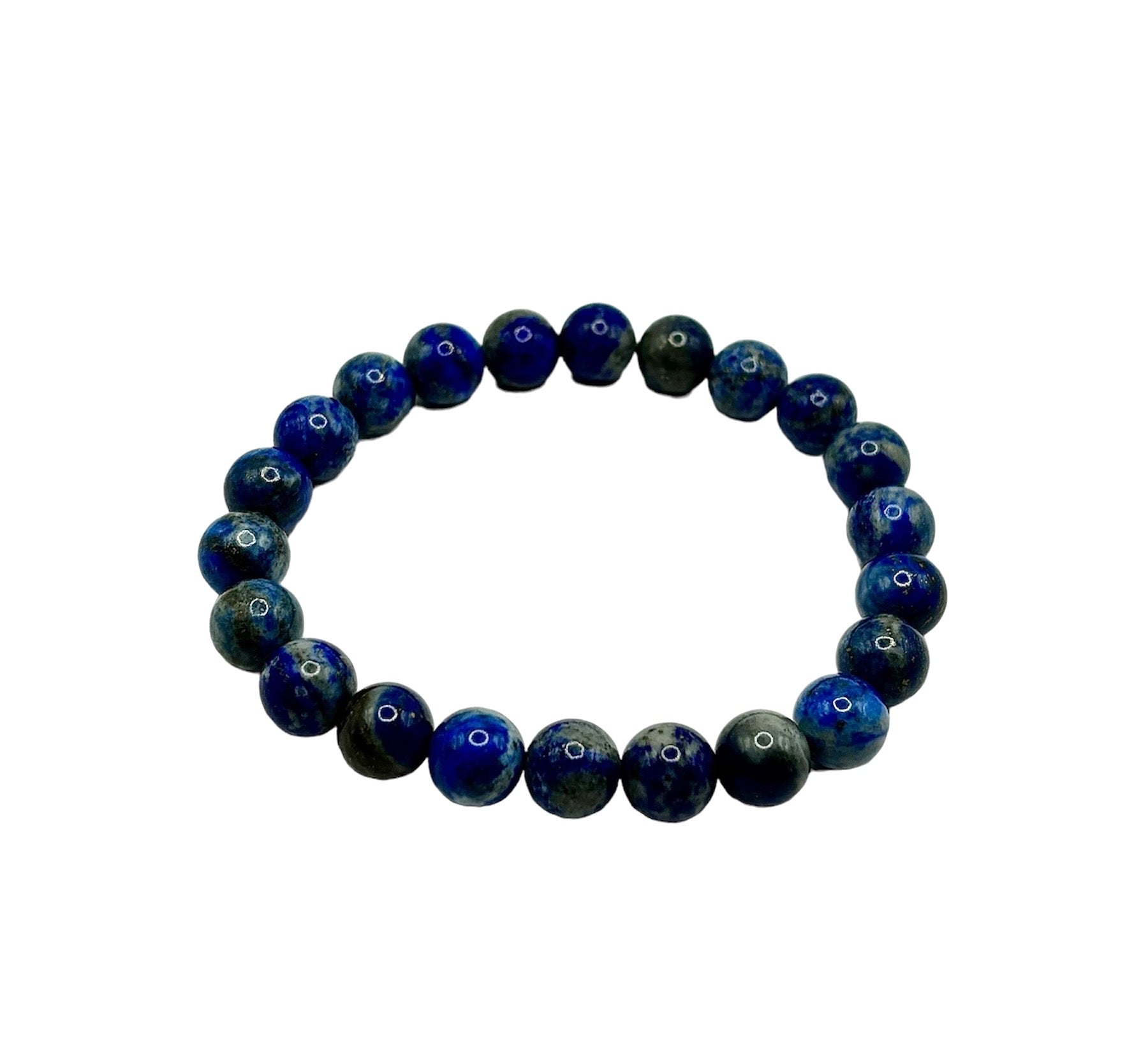 BRACELET 8MM LAPIS LAZULI QUALITÉ A
