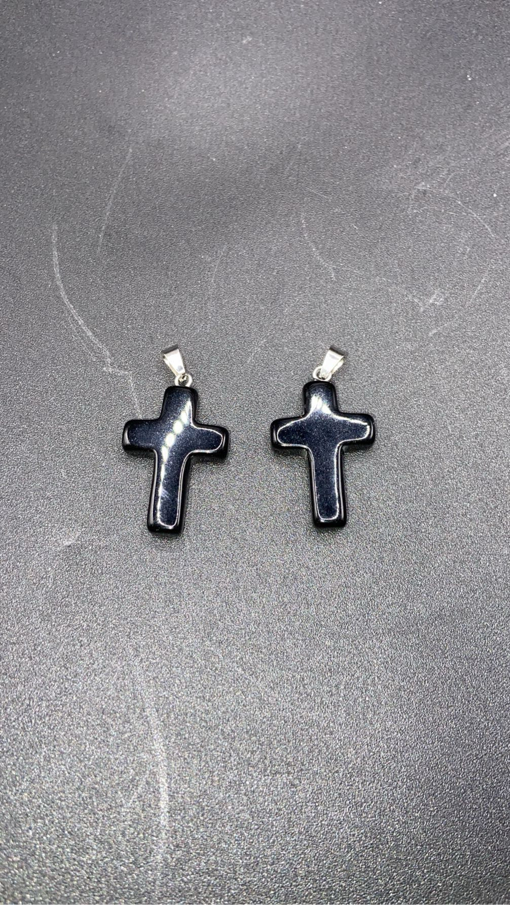 PENDENTIF CROIX ONYX