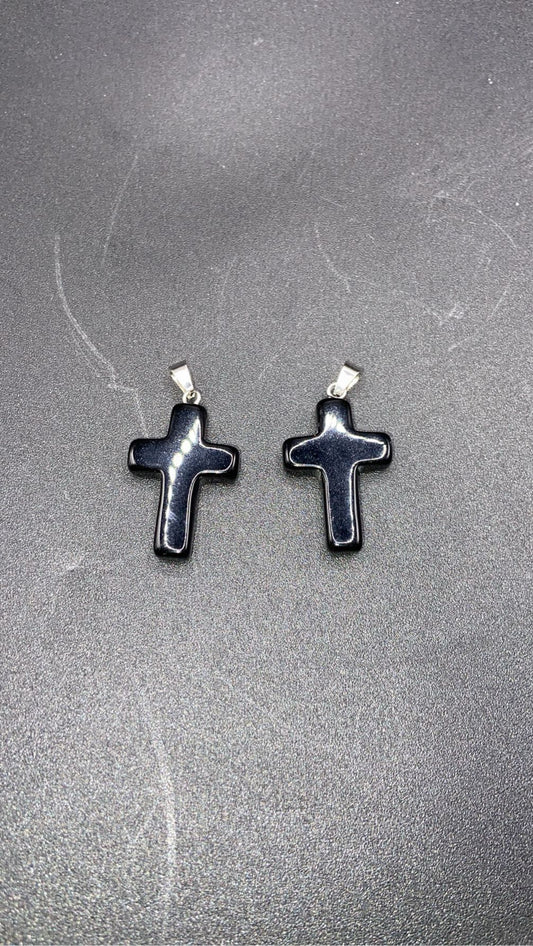 PENDENTIF CROIX ONYX