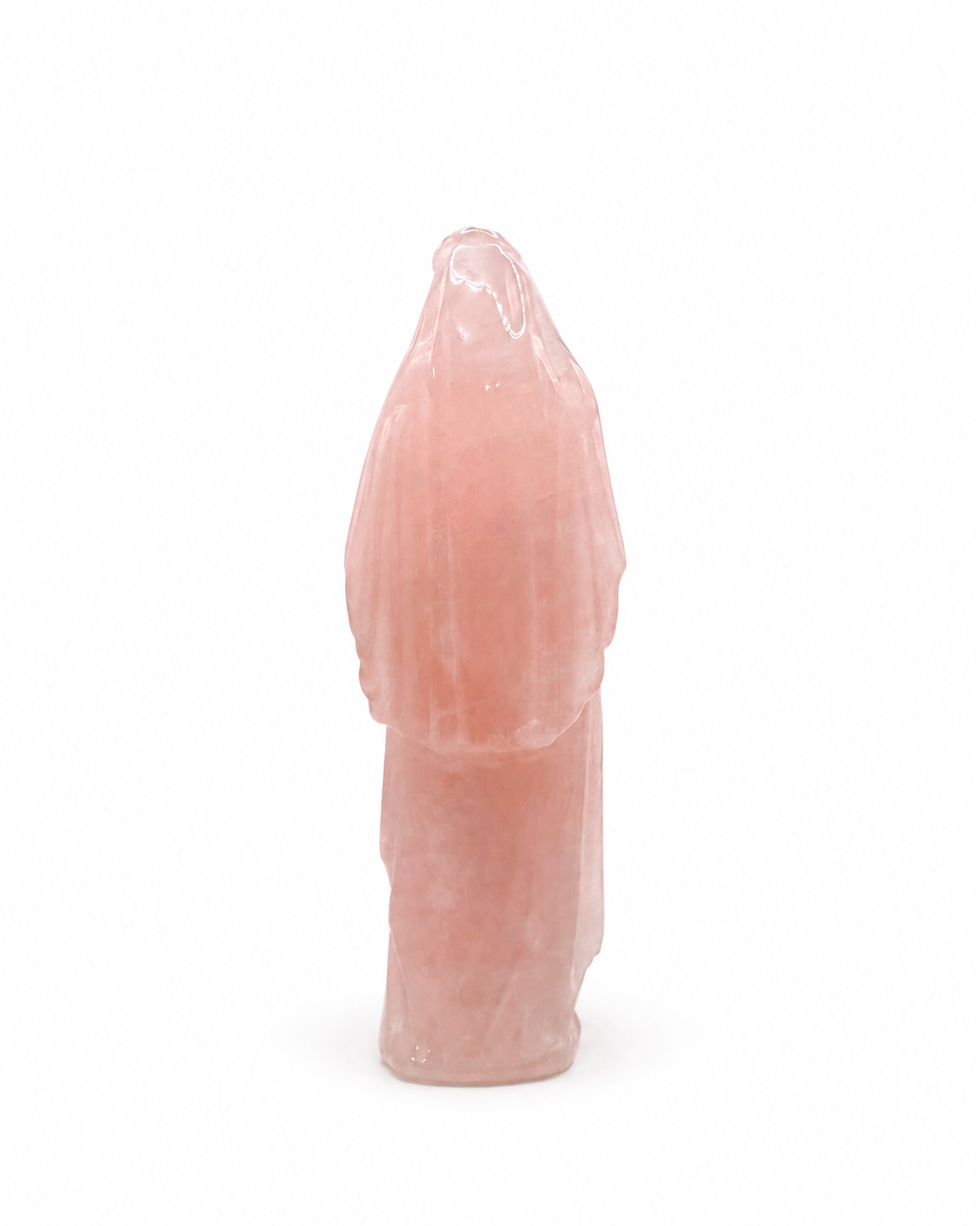 Statut Vierge Marie portant l'Enfant Jésus - Quartz Rose