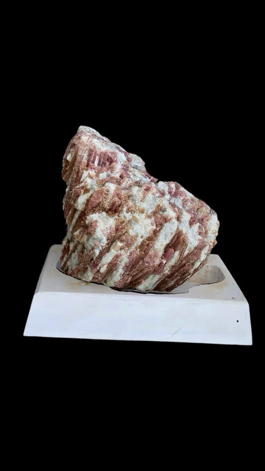 TOURMALINE ROSE BRUT MONTÉE SUR BOIS 2,40 KG