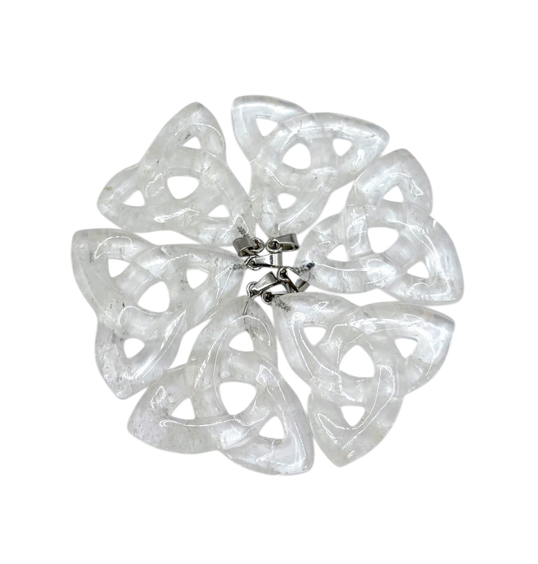 PENDENTIF TRIQUETRA - CRISTAL DE ROCHE