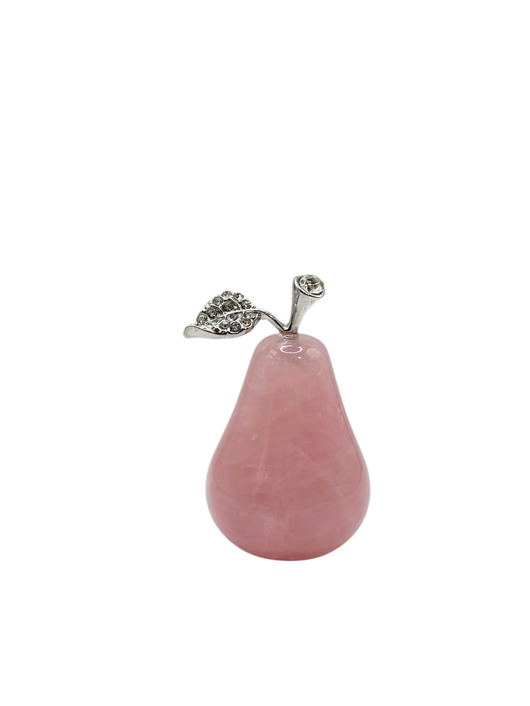 POIRE DECORATIVE 4.5CM - QUARTZ ROSE