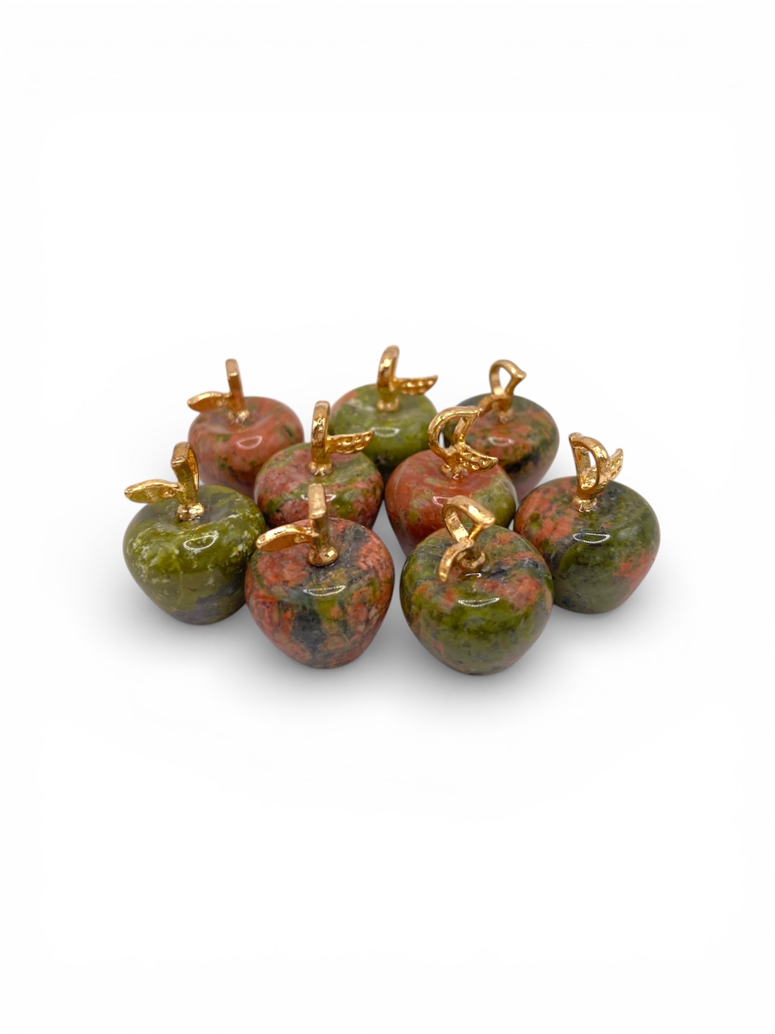 PENDENTIF POMME - UNAKITE
