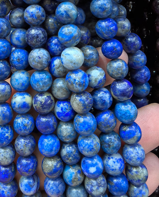 FIL DE PERLE LAPIS LAZULI qualité A - 8mm
