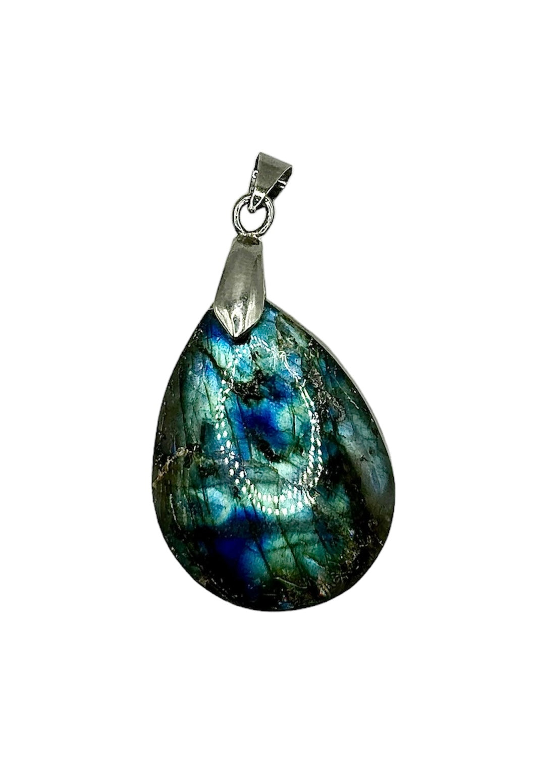 PENDENTIF MADAGASCAR LABRADORITE qualité EXTRA (la pièce)