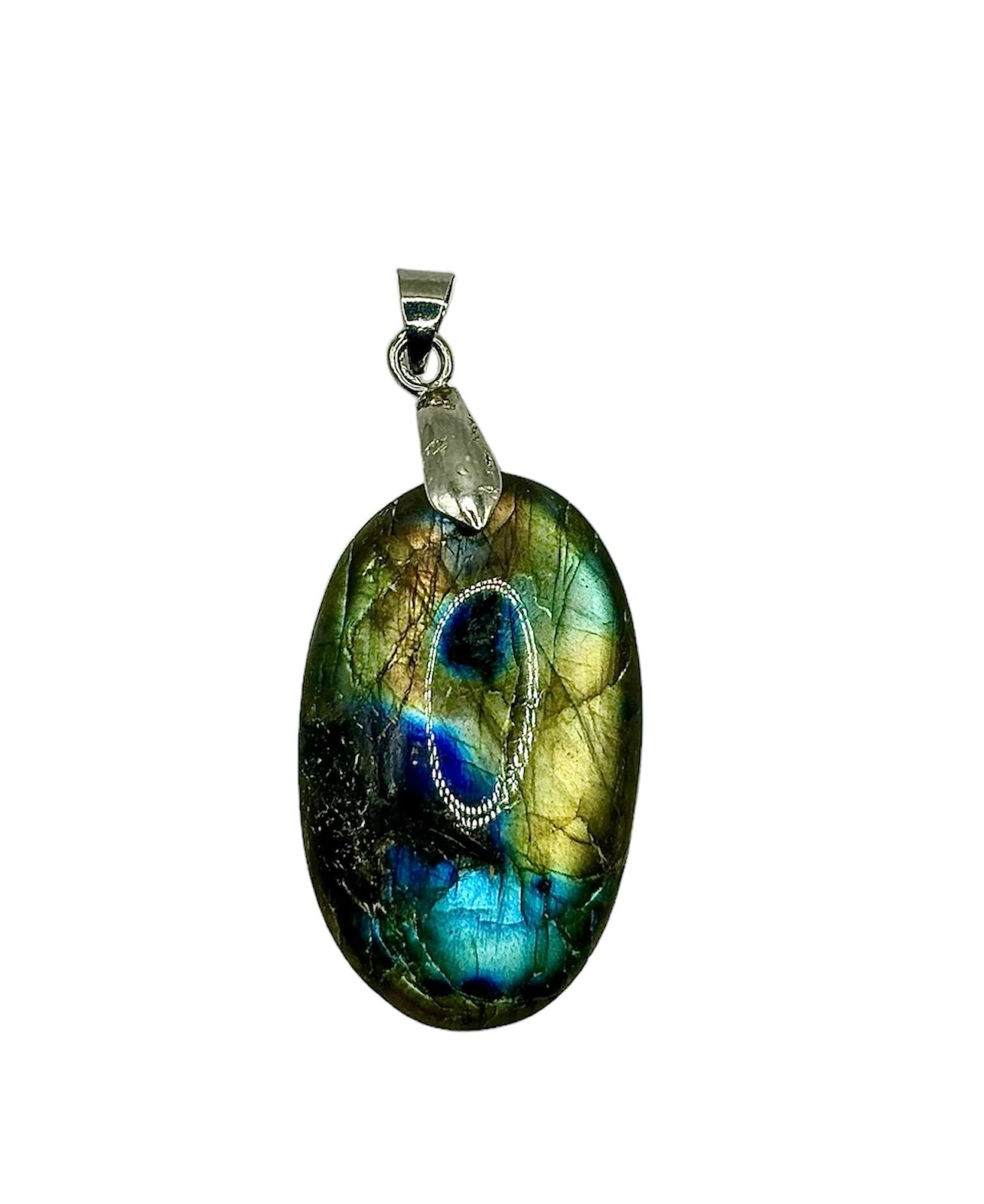 PENDENTIF MADAGASCAR LABRADORITE qualité EXTRA (la pièce)