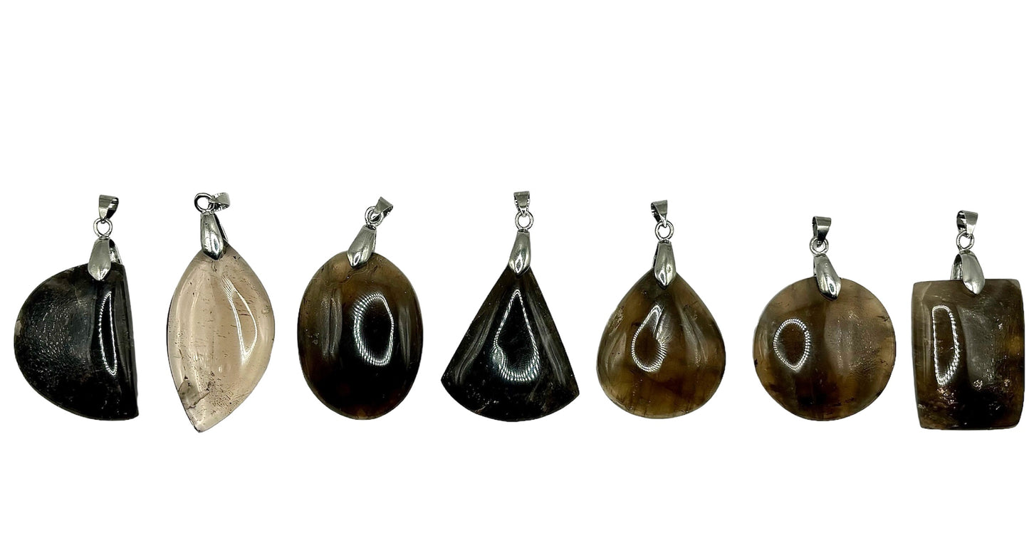 PENDENTIF MADAGASCAR QUARTZ FUMÉ (la pièce)