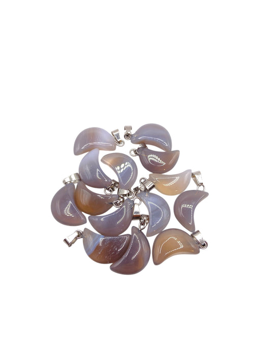 PENDENTIF DEMI LUNE - AGATE A