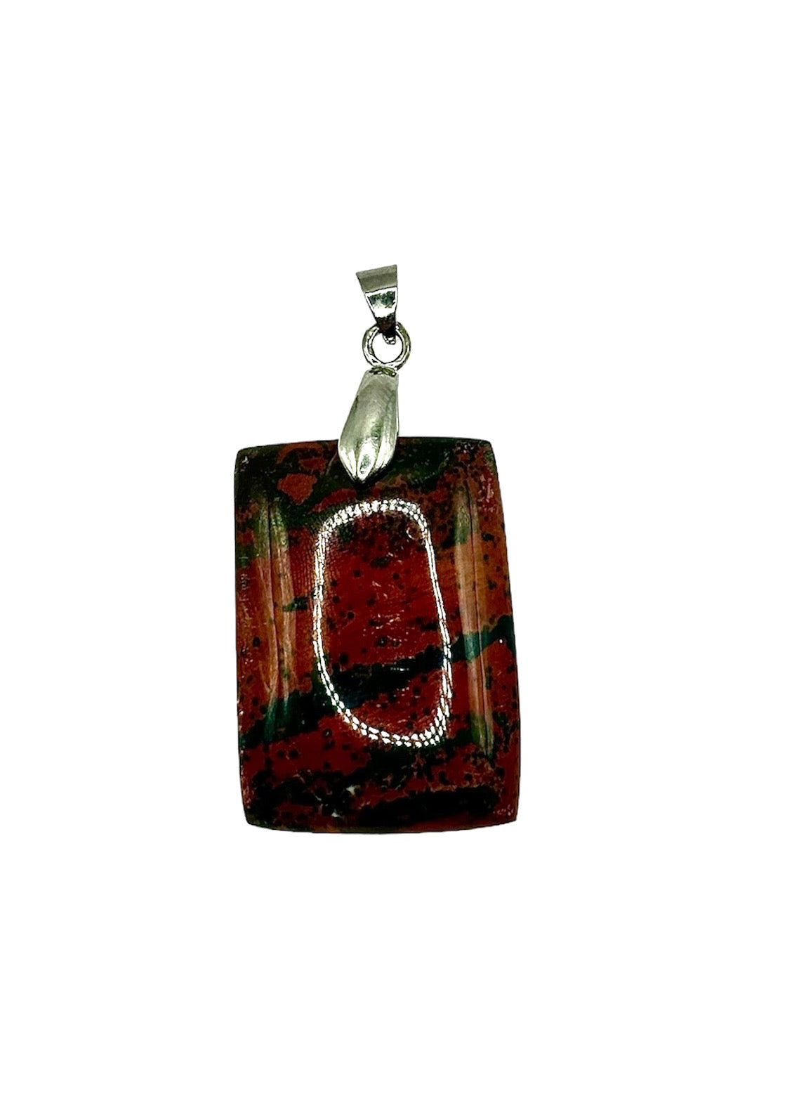 PENDENTIF JASPE POLYCHROME  (la pièce)