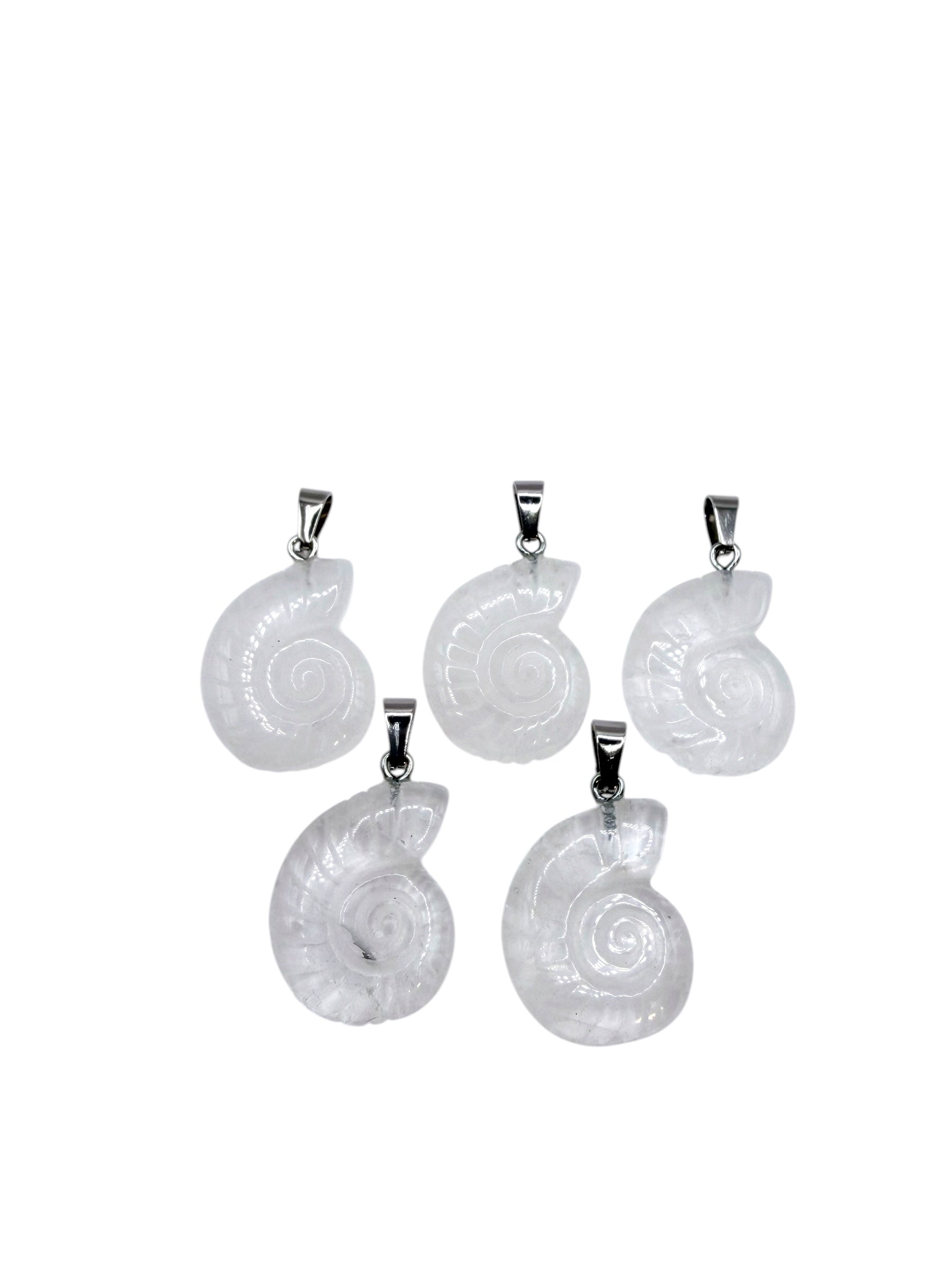 PENDENTIF ESCARGOT - CRISTAL DE ROCHE