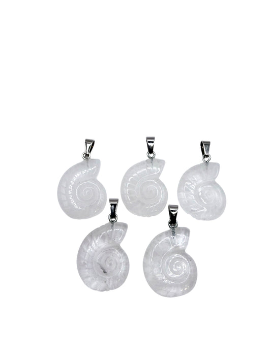 PENDENTIF ESCARGOT - CRISTAL DE ROCHE