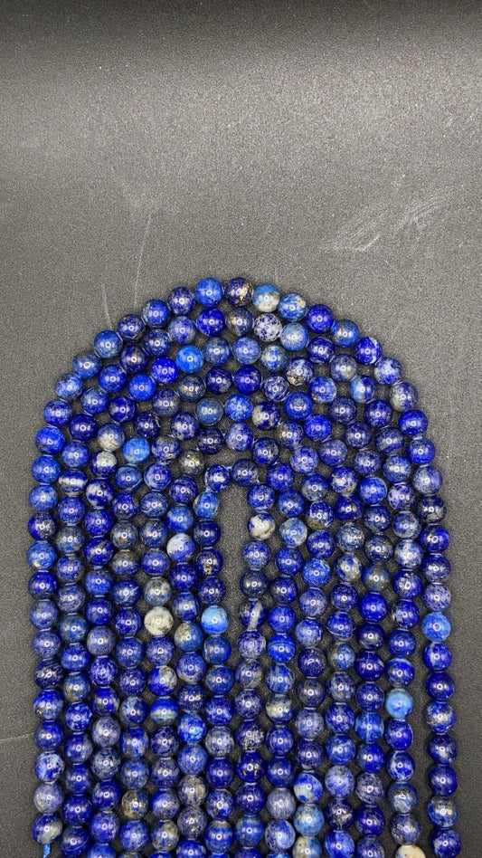 FIL DE PERLE LAPIS LAZULI qualité A - 8mm