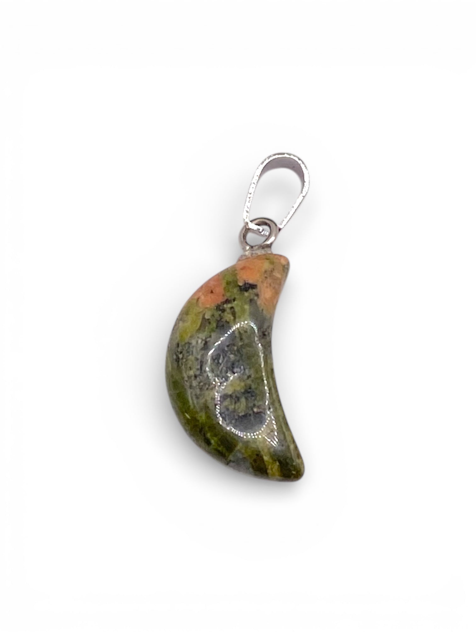 PENDENTIF DEMI LUNE - UNAKITE