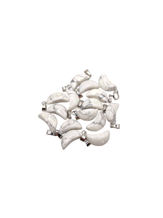 PENDENTIF DEMI LUNE - HOWLITE