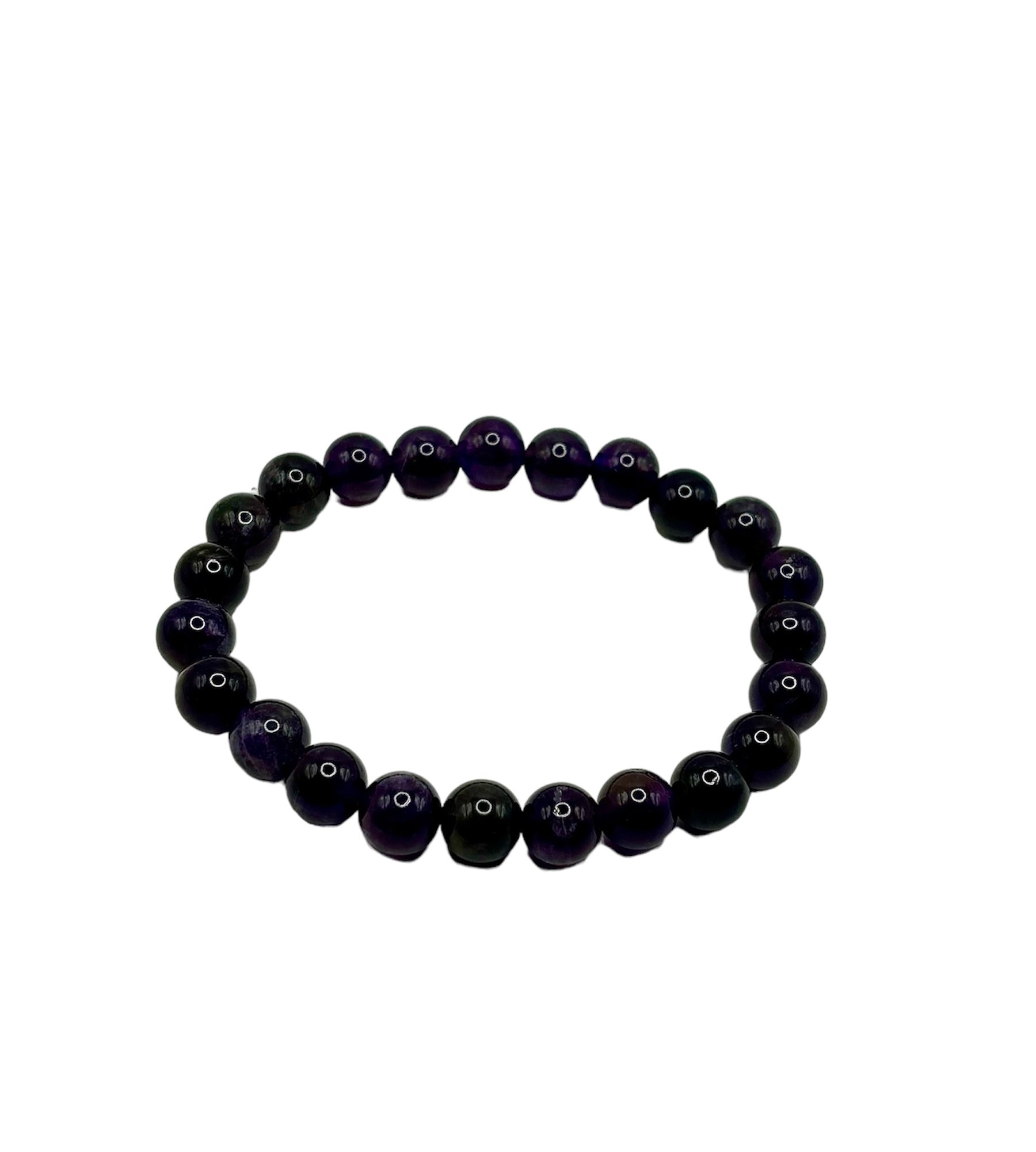 BRACELET 8MM AMÉTHYSTE QUALITÉ EXTRA (la pièce)