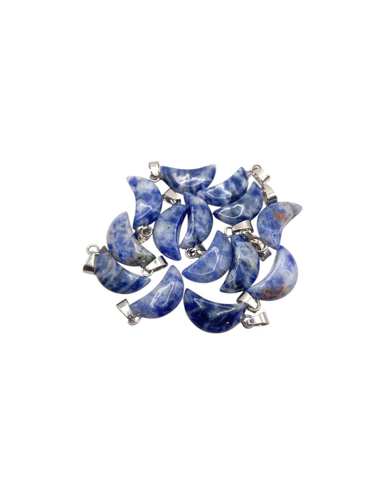 PENDENTIF DEMI LUNE - SODALITE