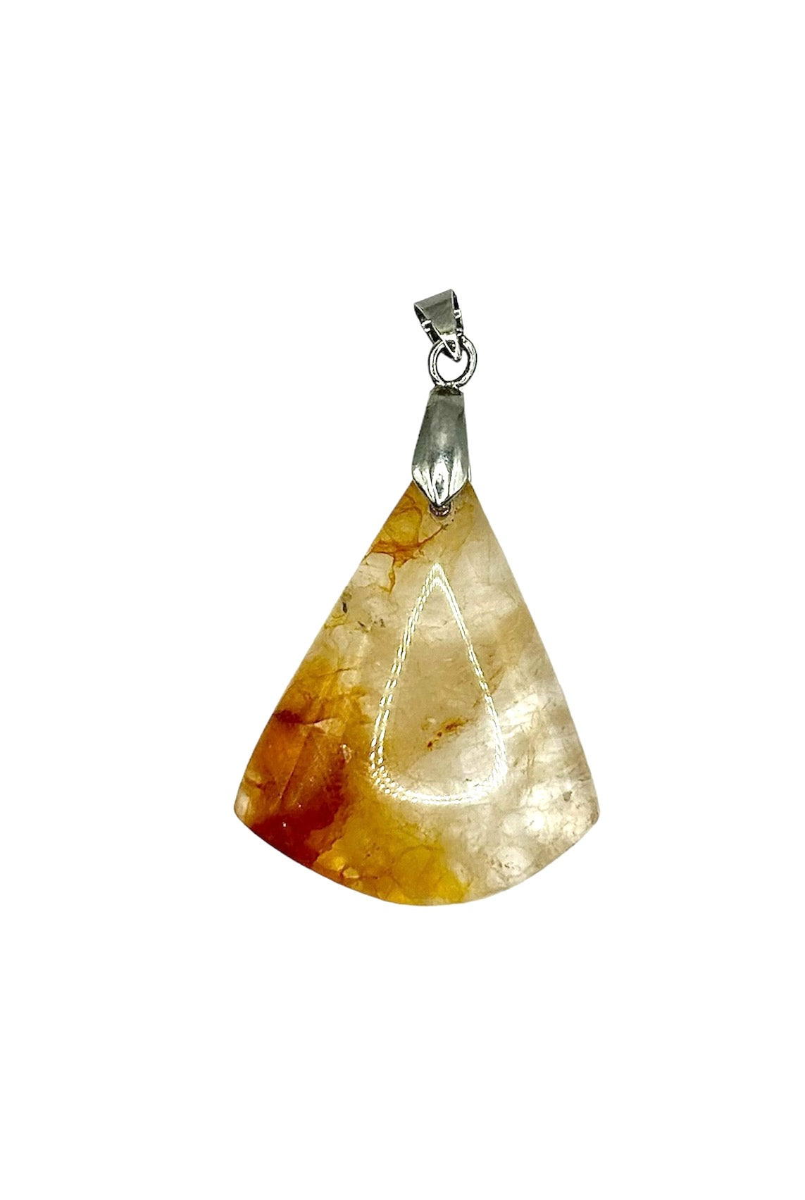 PENDENTIF MADAGASCAR QUARTZ HÉMATOÏDE (la pièce)