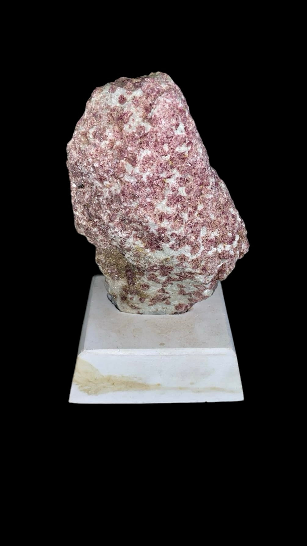 TOURMALINE ROSE BRUT AVEC SUPPORT EN BOIS 1,64 KG