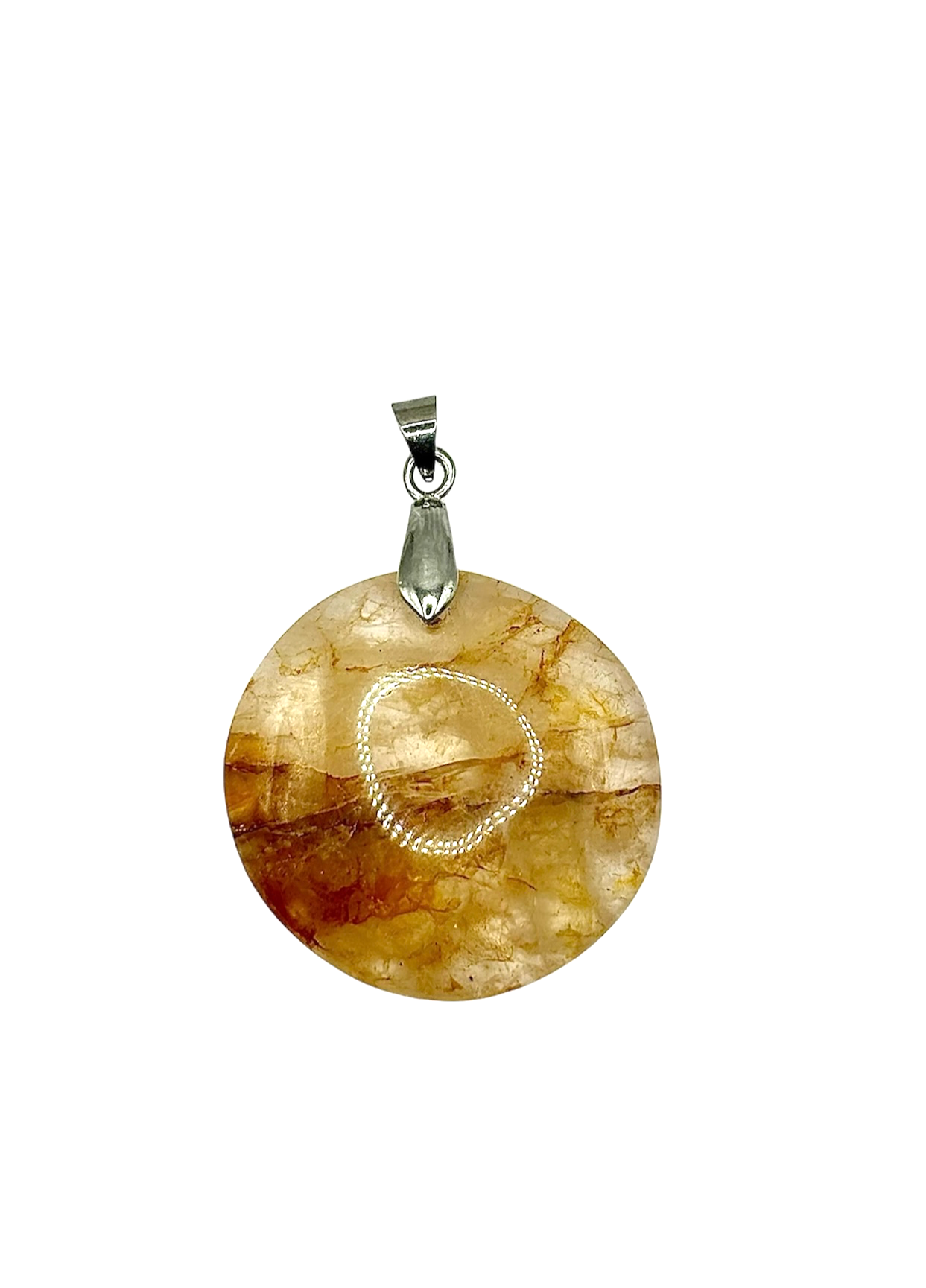 PENDENTIF MADAGASCAR QUARTZ HÉMATOÏDE (la pièce)