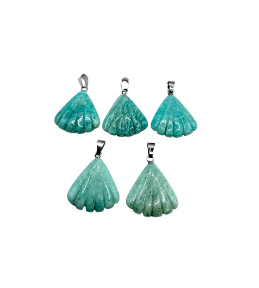 PENDENTIF COQUILLAGE - AMAZONITE